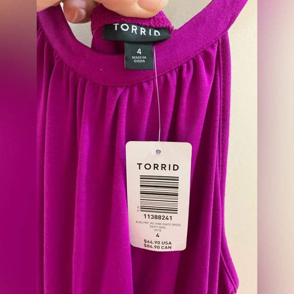NWT 4X Torrid jersey high neck skater mini dress - Picture 4 of 7